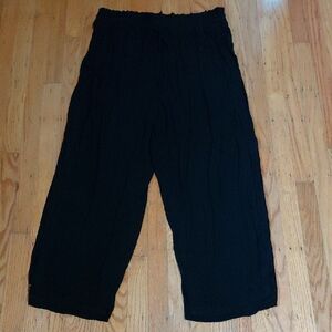 Women's Black Wide-Leg Pants